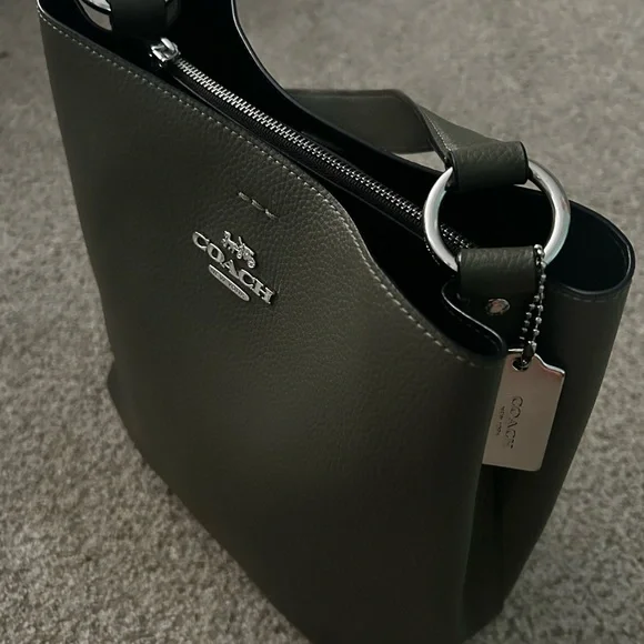 COACH Mollie Town Olive Bucket Bag - Picture 11 of 13